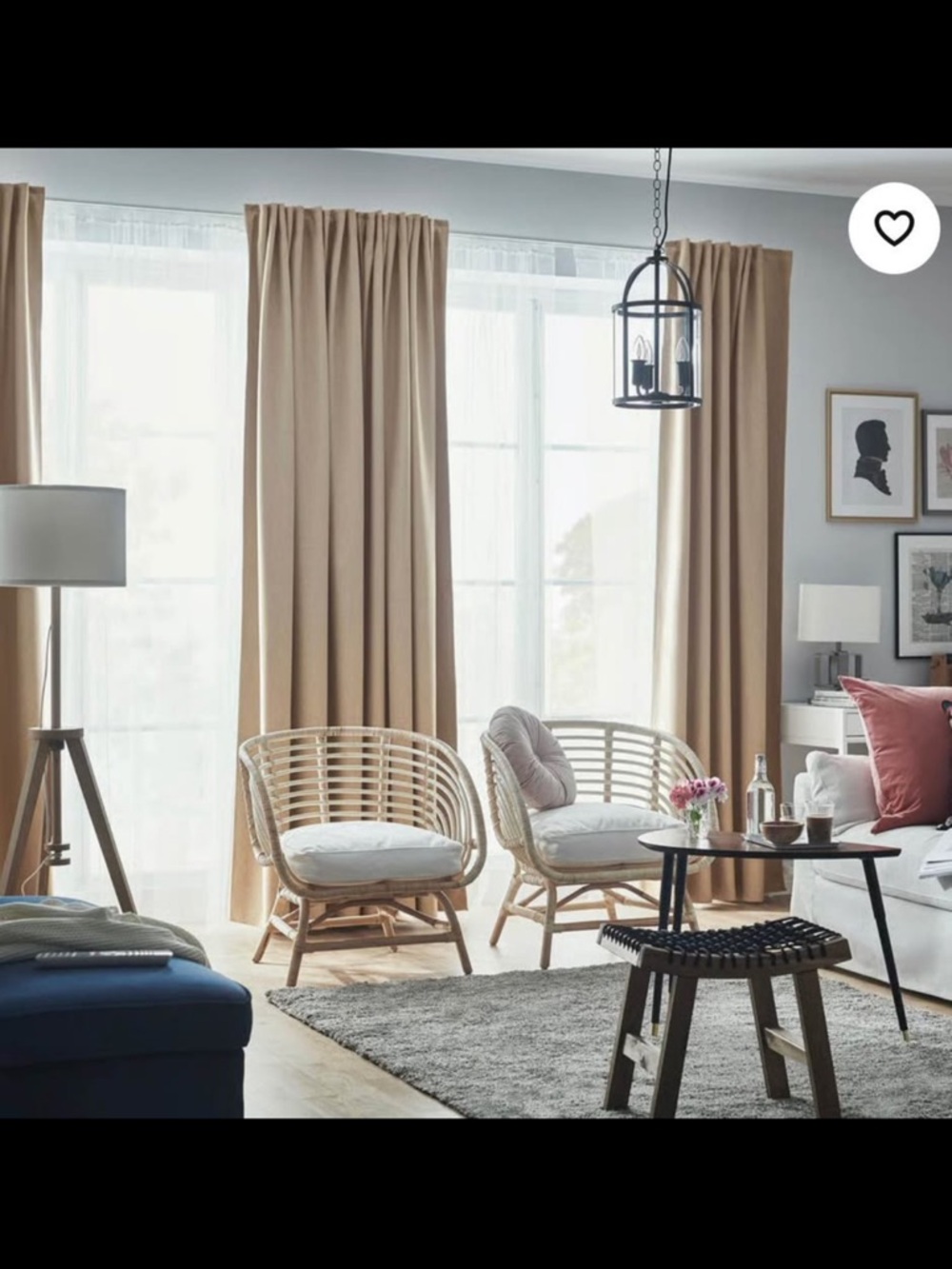 Beige Room-Darkening Curtains - Neutral Home Accent